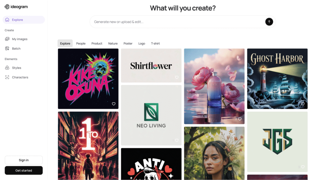 Ideogram interface