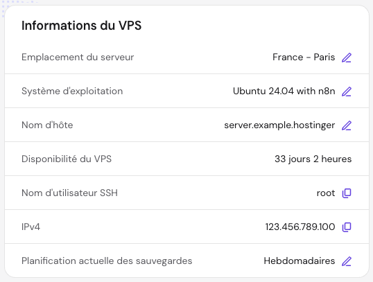 hpanel-vps-overview-panelaccess Le menu Détails du VPS dans hPanel