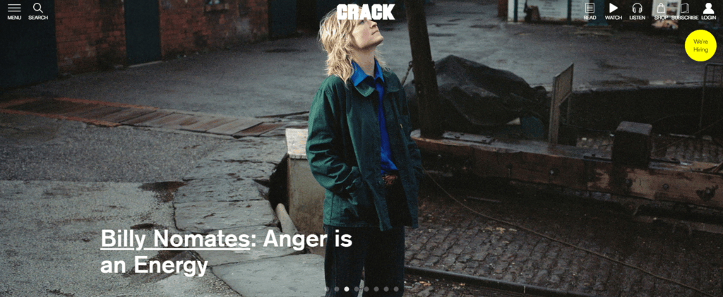 Strona główna strony Crack Magazine