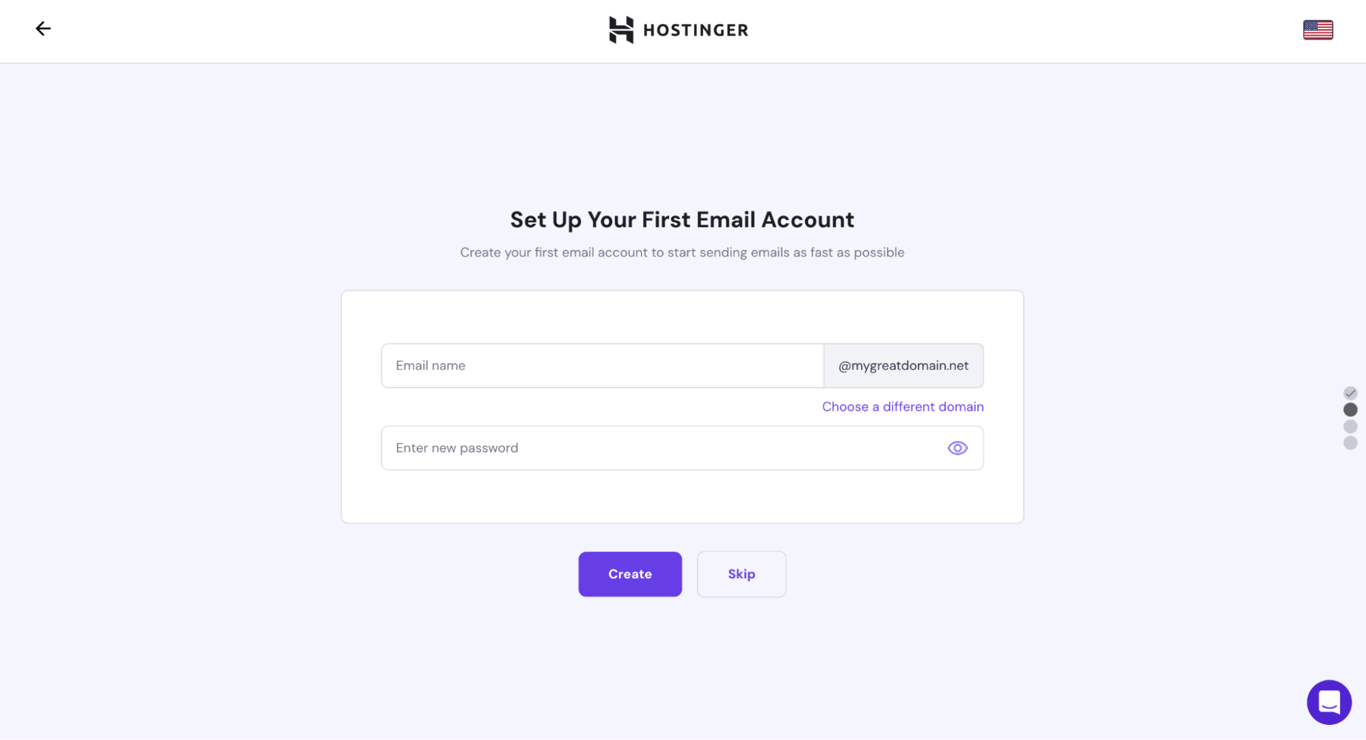 Zakładka Przegląd w sekcji hPanel E-maile