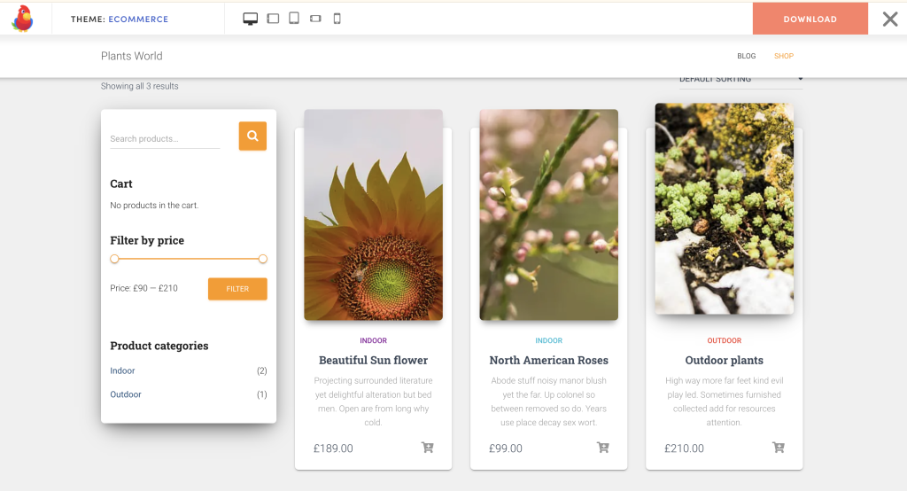 Hestia: nowoczesny motyw WooCommerce