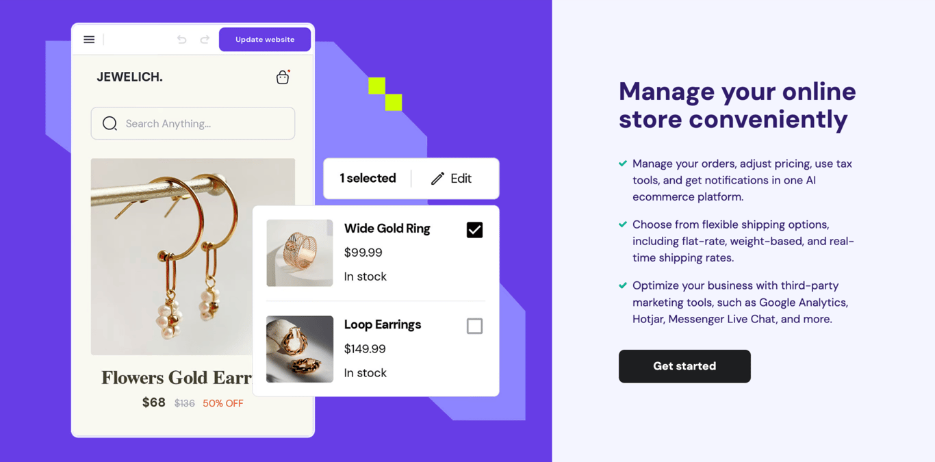 Strona główna witryny eCommerce firmy Hostinger