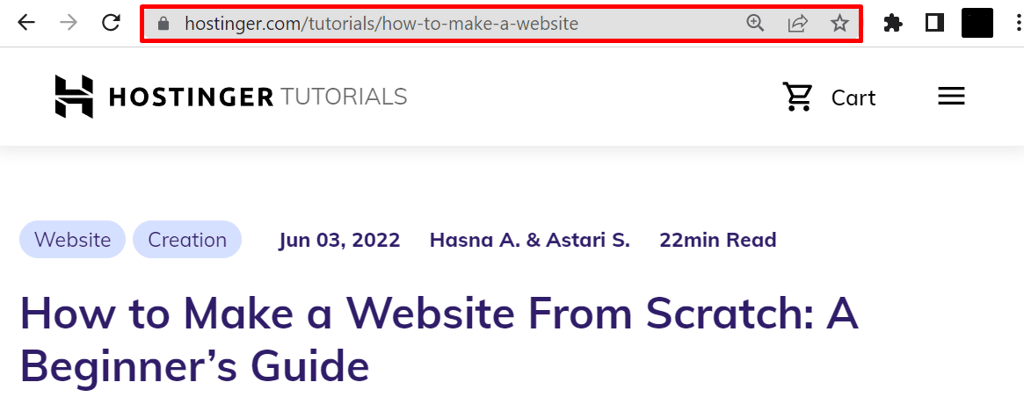 Adres URL można znaleźć w pasku adresu przeglądarki