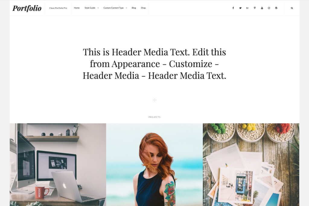 Strona demonstracyjna CleanPortfolio