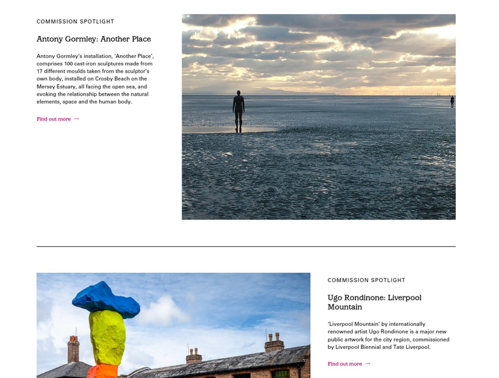 Wzór Zigzag na stronie głównej Biennial's, klienta Hostinger