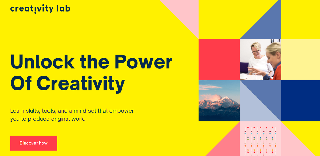 Strona główna Creativity Lab, klienta Hostinger