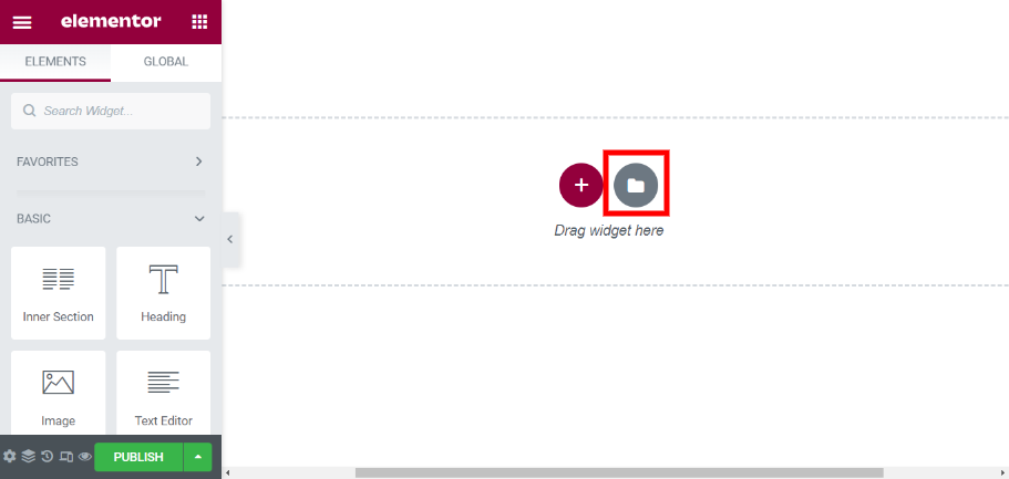 Ikona folderu Elementora