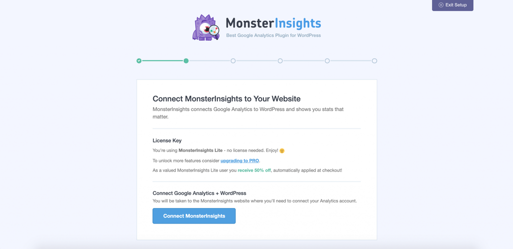 Łączenie MonterInsights z kontem Google Analytics