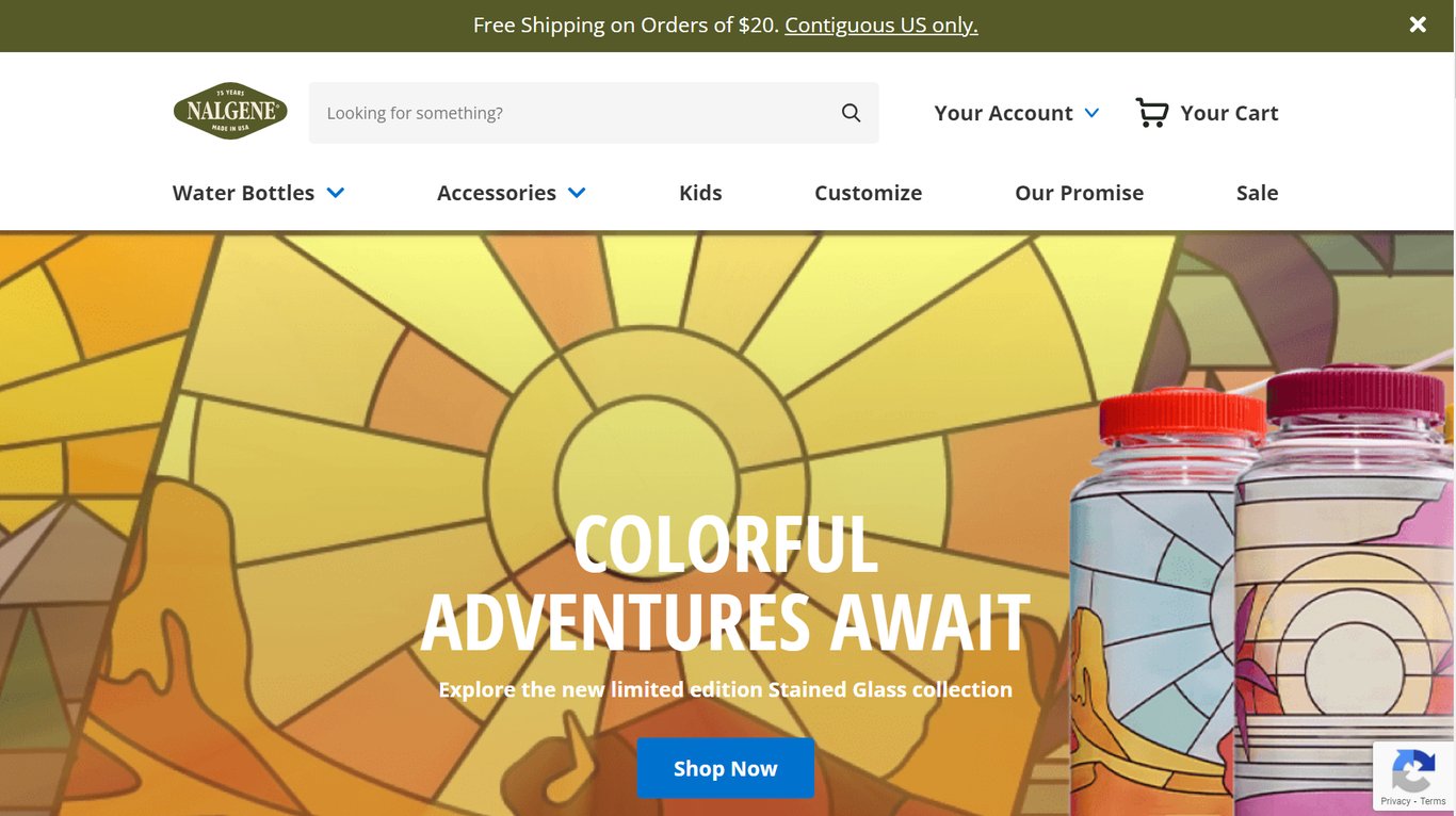 Strona główna serwisu internetowego Nalgene