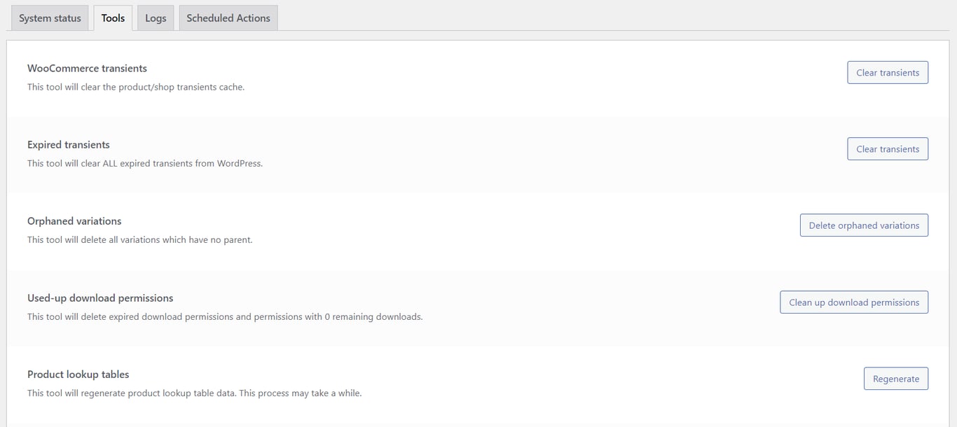 Podzakładka narzędzi WooCommerce