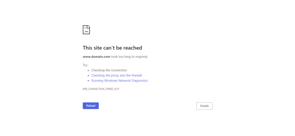 504 게이트웨이 시간 초과 에러 예시