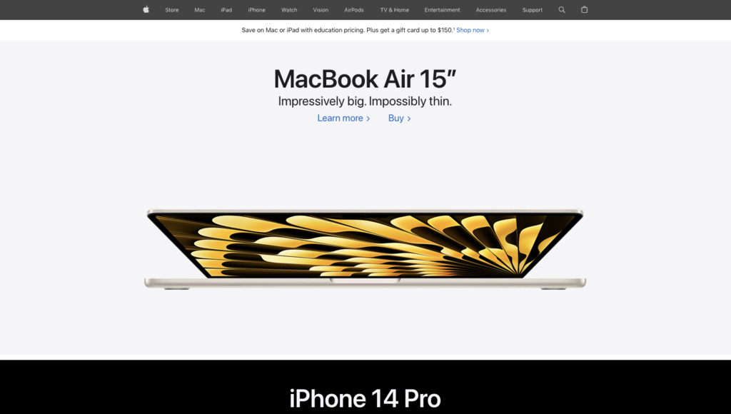 애플 랜딩페이지