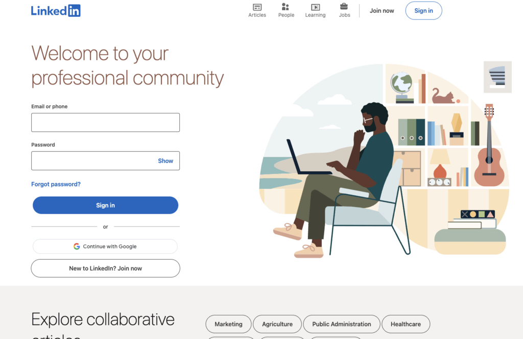 링크드인 랜딩페이지