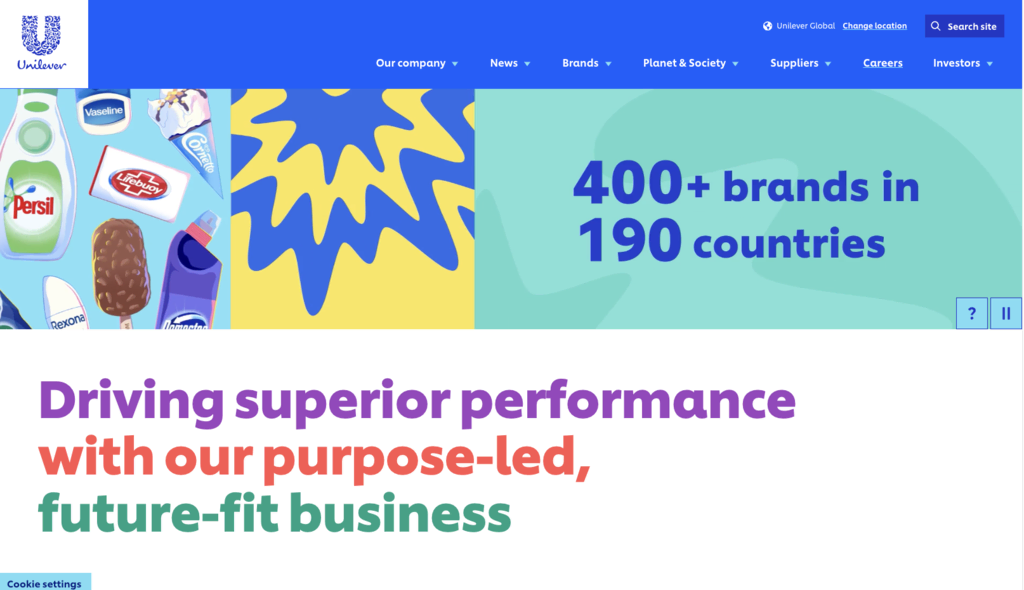 유니레버 랜딩페이지