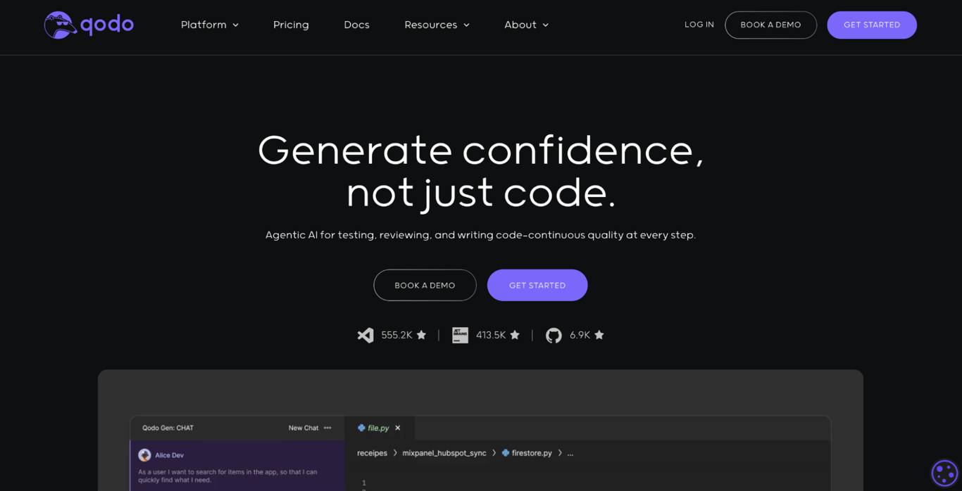 Qodo 랜딩 페이지