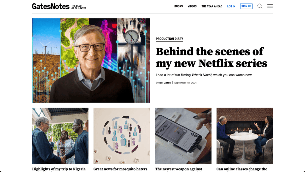Bill Gates 홈페이지