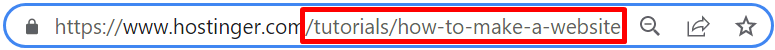 كيف يمكن أن يبدو المسار إلى المورد في عنوان URL