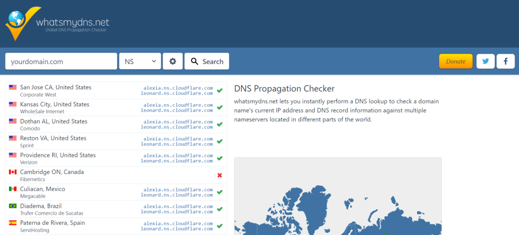 What is my DNS صفحة هبوط