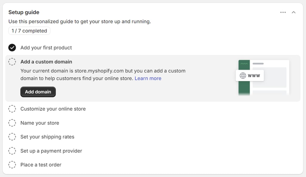Shopify Setup guide for launching a new store