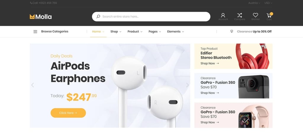 molla magento theme