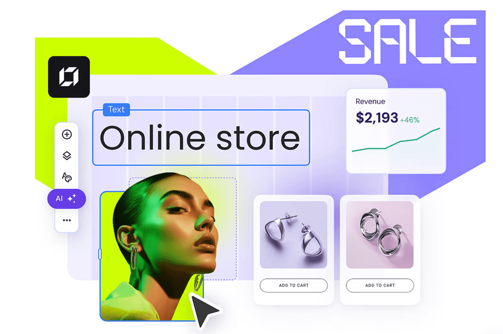Mockup of Hostinger Website Builder eCommerce builder