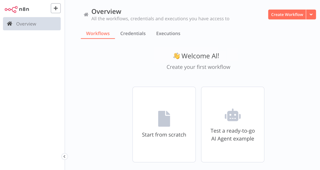 n8n Overview page