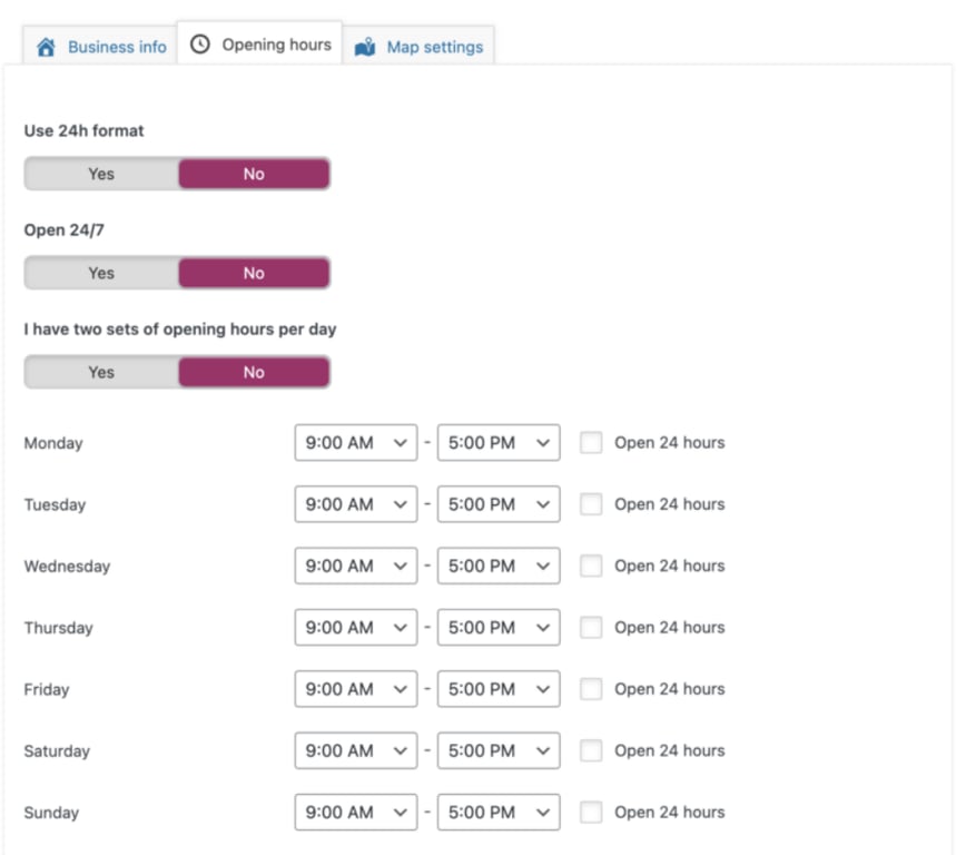 Yoast Local SEO's interface