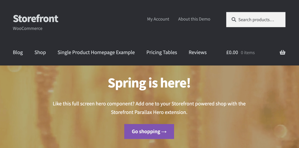 Storefront demo page