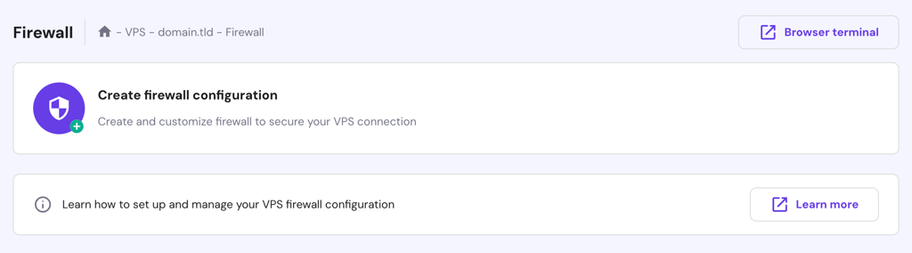 The Malware Scanner menu on hPanel