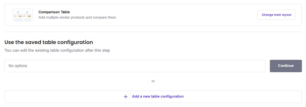 The comparison table display option on Hostinger Amazon Affiliate Connector plugin