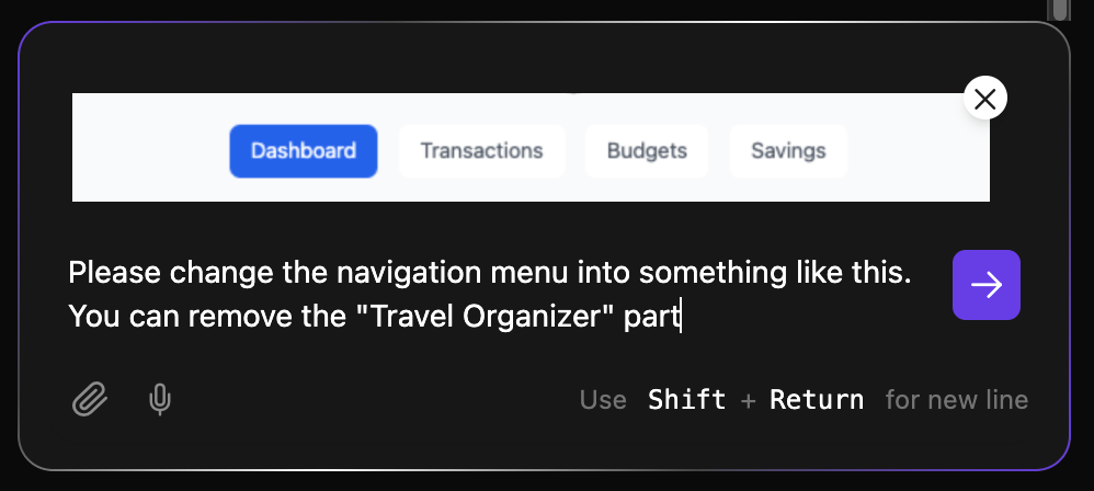 An AI prompt example with a reference image