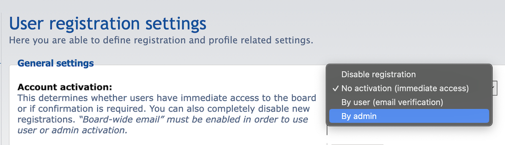configurando registros de usu&aacute;rios no PhpBB
