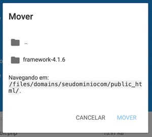 instalando codeigniter pelo gerenciador de arquivos