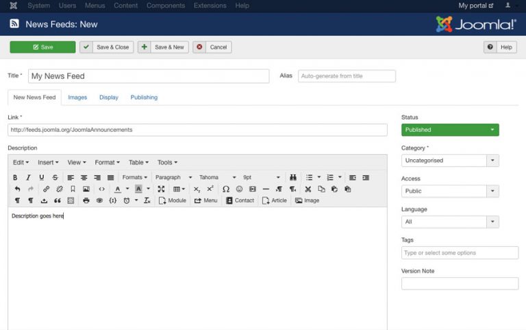 Criacao de componente Joomla