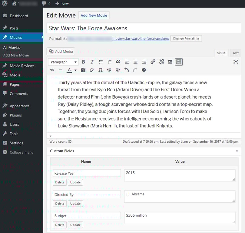 Campos personalizados WordPress