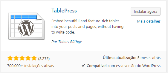ajudamos voc&ecirc; a criar uma tabela wordpress