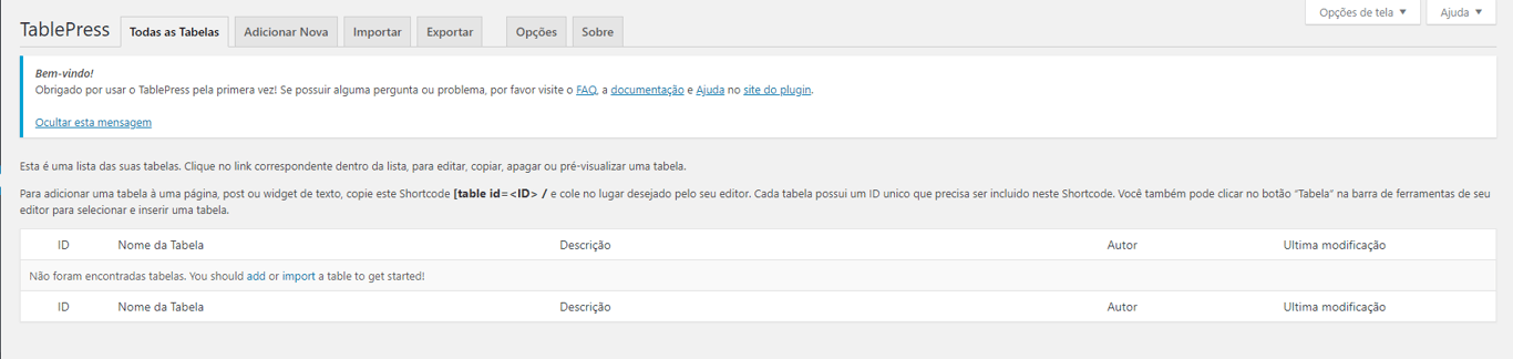 ajudamos voc&ecirc; como fazer uma tabela wordpress