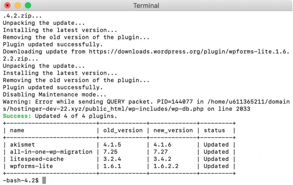atualizando o wordpress via wp-cli