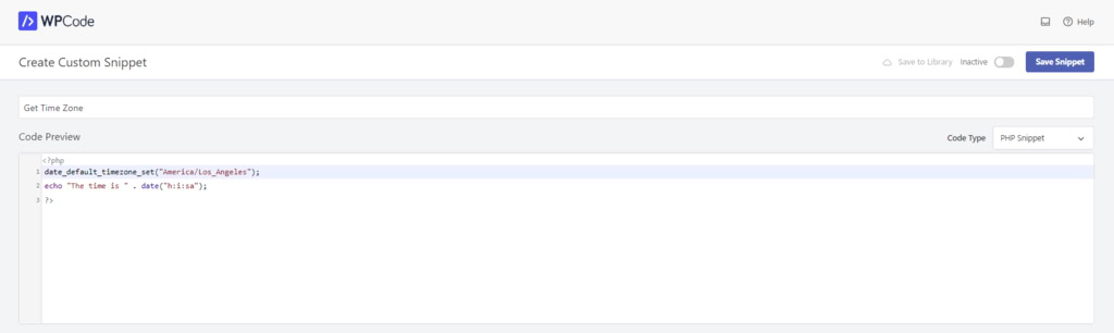 criar novo snippet no plugin wpcode