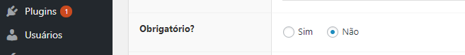 campo personalizado obrigat&oacute;rio no WordPress