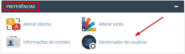 Gerenciador de Usu&aacute;rios no cPanel