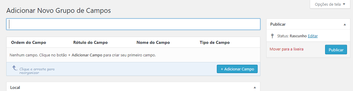 voc&ecirc; pode criar v&aacute;rios campos personalizados no cms wordpress