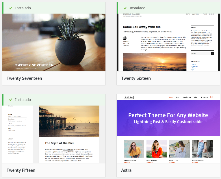 opções de temas wordpress para instalar