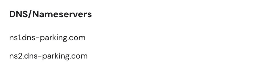 hpanel exibindo nameservers da hostinger