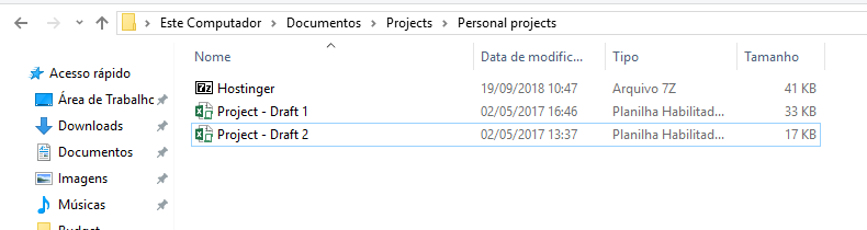 salvar arquivo compactado