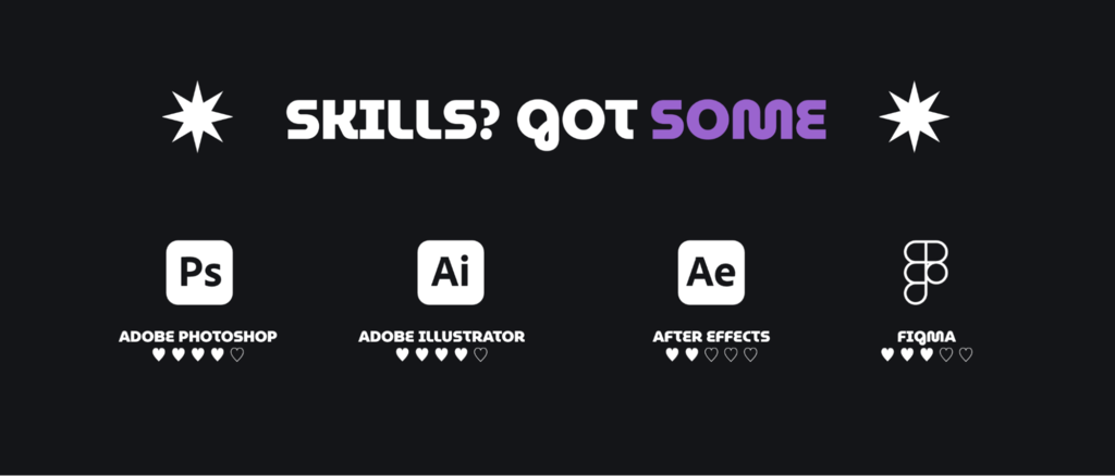 exemplo de portf&oacute;lio no qual o profissional exibe suas habilidades em design