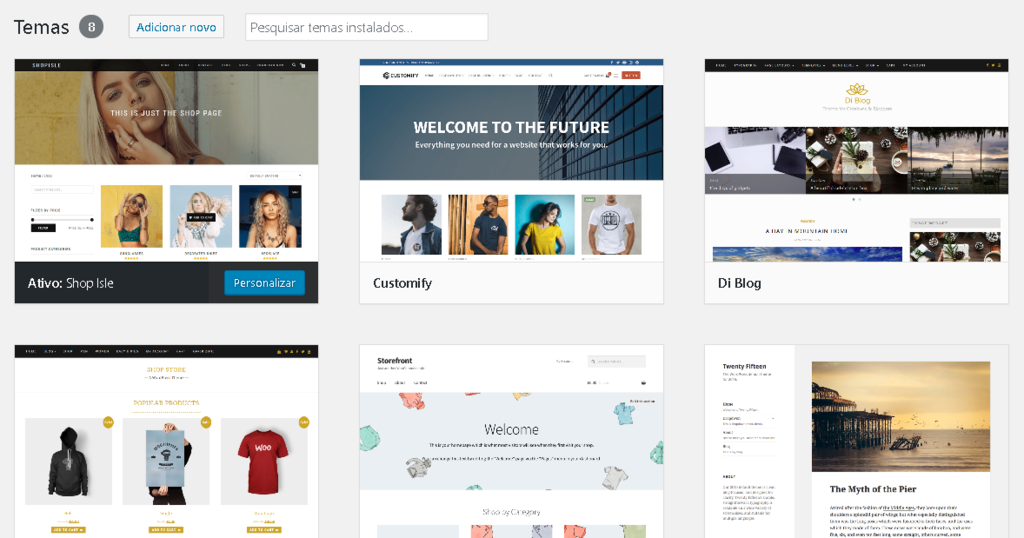 biblioteca de temas wordpress.org