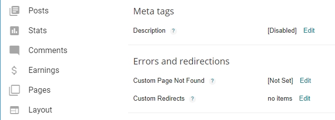 configurar SEO no blogger