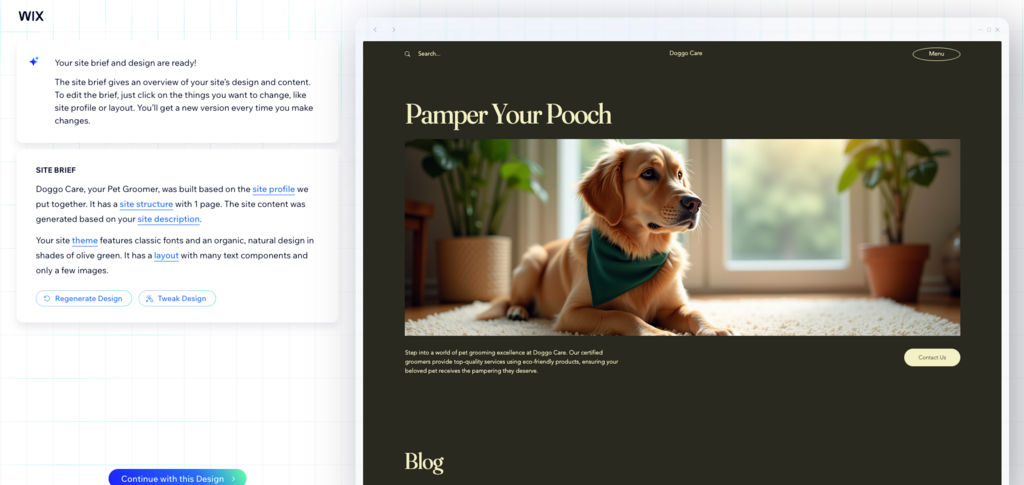 projetando design de site no six