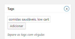adicionar tags wordpress